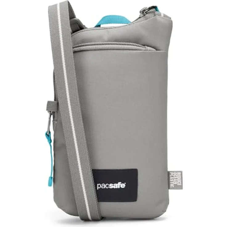 Pacsafe GO, anti-theft Tech Mini Bag Umhängetasche, RFID, 12 cm, grau, 100% Polyester – Bild 1