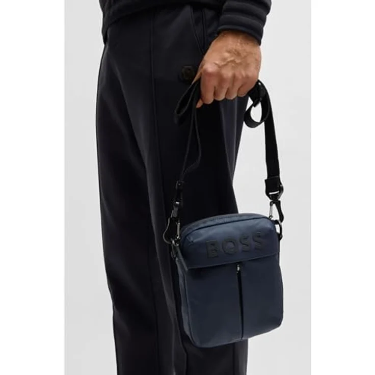 Hugo Boss Stormy Reporter Bag, Umhängetasche für Herren, DKLBLAU, verstellbarer Schultergurt, 16 x 20,5 x 4,5 cm – Bild 5