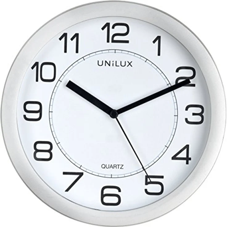 Unilux Wanduhr Magnetisch Attraction, 22 cm, lautlos, silbergrau – Bild 1