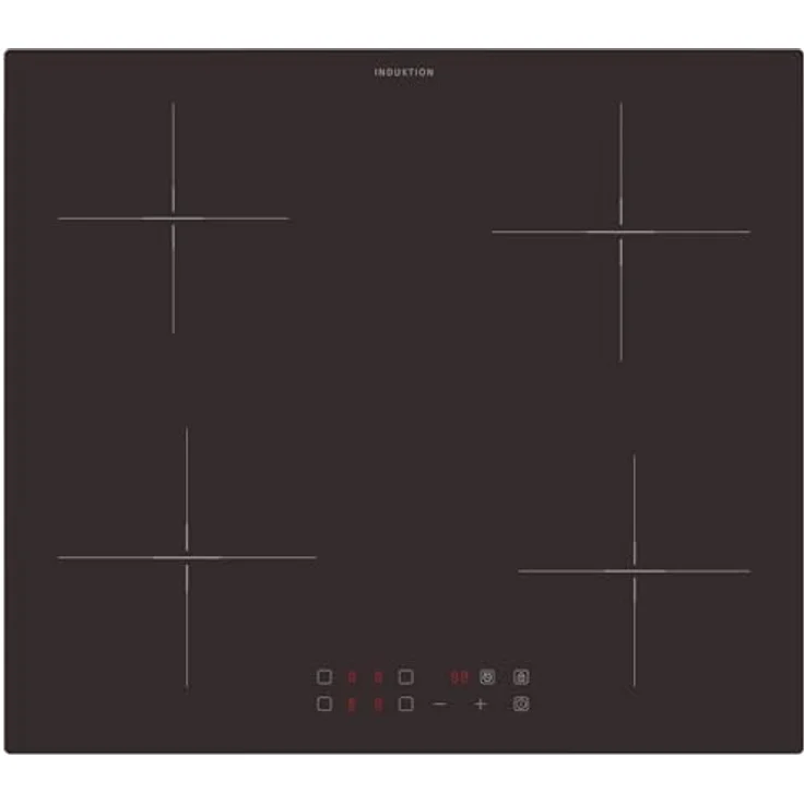 Oranier Induktionskochfeld KFI925, 60 cm autark mit 4 Kochzonen, Touch Control, matte Glaskeramik, 9 Leistungsstufen, Booster-Funktion, Topferkennung & Timer – Bild 1