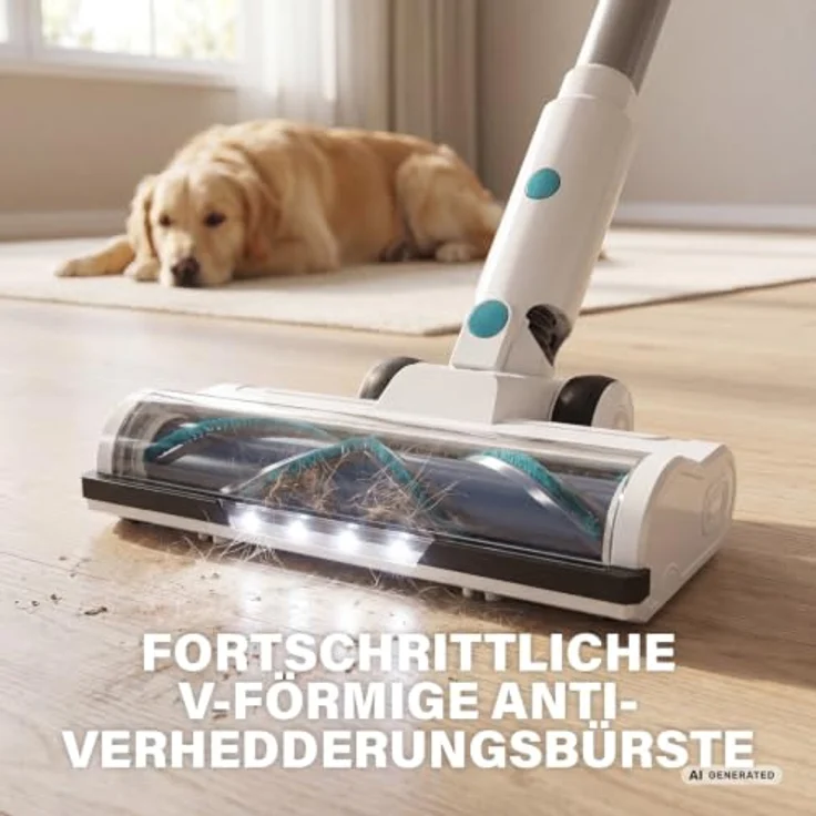 Princess Akku Staubsauger 339520, 150 AirWatt, Bis zu 50 Minuten Laufzeit, Weiß – Bild 9