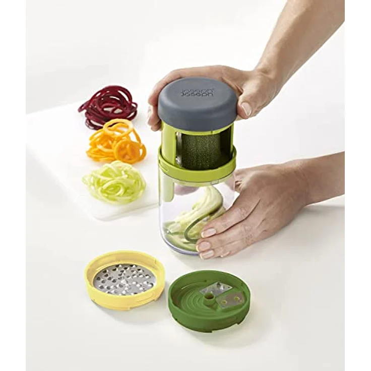 Joseph Joseph Spiro Hand Held Gemüseschneider Spiralizer, Spaghetti Zoodle Zucchini Nudel Lebensmittel Maker Spiraliser- Grün – Bild 2