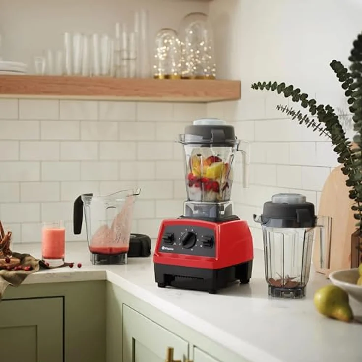 Vitamix Explorian E310, Hochleistungsmixer mit 1,4-Liter-Tritan-Behälter, variable Geschwindigkeit, Pulsfunktion, rot – Bild 9
