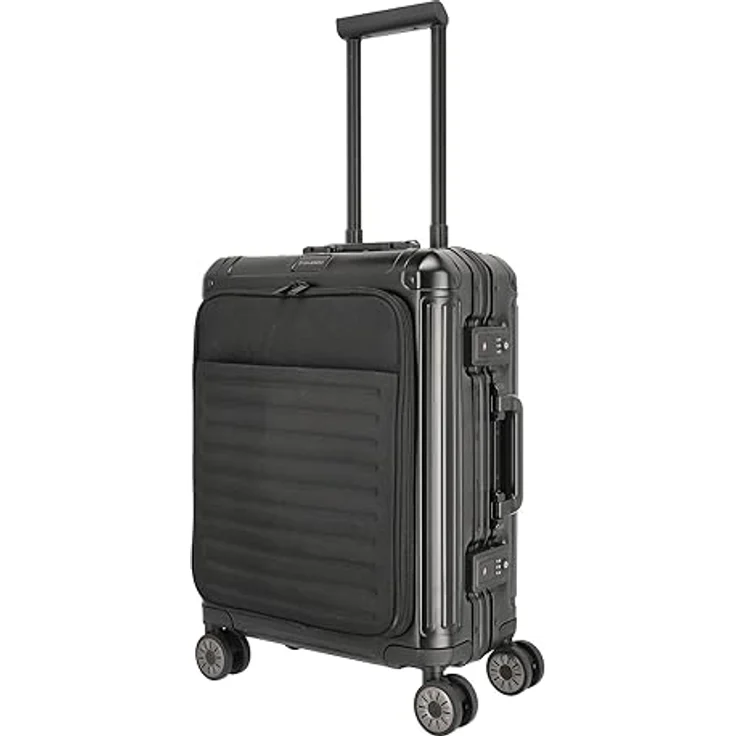 travelite Next 4w Trolley S, Fronttasche, Schwarz, schwarz, Talla única, Koffer – Bild 2