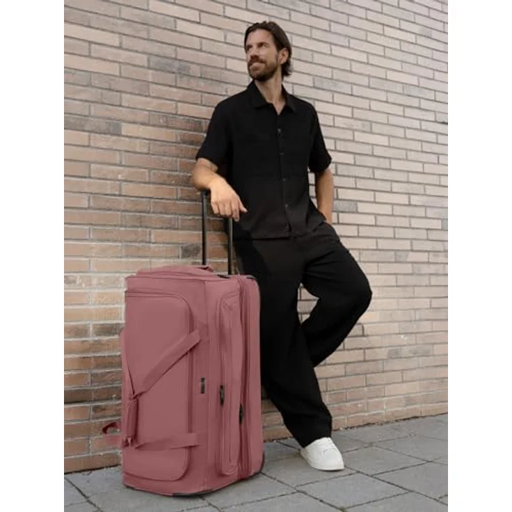 Redolz Duffle Essentials 2-Rollen Reisetasche 70 cm L mit Dehnfalte rose – Bild 5