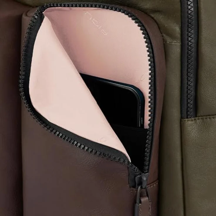 Piquadro Harper Rucksack RFID, Leder 40 cm mit Laptopfach, dunkelbraun – Bild 4