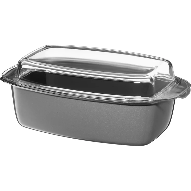 WMF Fusiontec Mineral Bräter, rechteckig, Glasdeckel, tropffreies Ausgießen, backofengeeignet – Bild 1