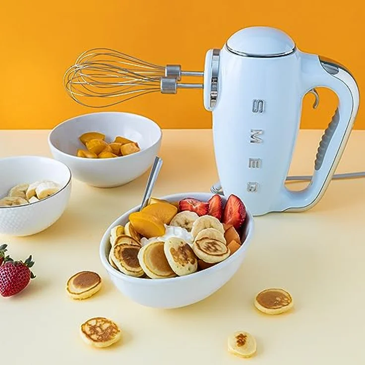 Smeg HMF01PBEU Handmixer im 50er Jahre, 250W, 9 Geschwindigkeiten, Kunststoff, pastellblau – Bild 5