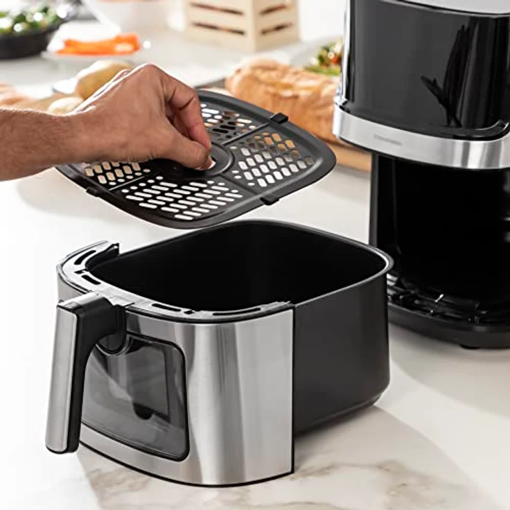 InnovaGoods® Heißluftfritteuse 6,5L, airfryer 1700W, 100 Rezepten auf DE, heissluftfriteuse mit 8 Programmen, Berührungsbildschirm, Fenster und 360° Luftstrom, air fryer ideal für 4-6 Personen - Preisvergleich – Bild 3