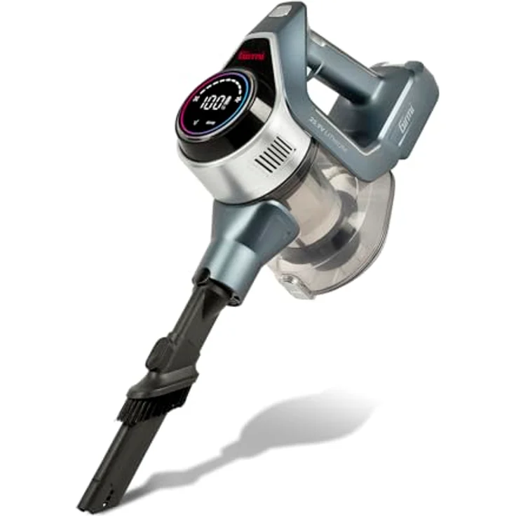 Girmi AP85, Kabelloser Brushless-Staubsauger mit 20 kPa Saugkraft, Zyklonsystem, HEPA-Filter, 45 Min. Laufzeit, motorisierte Bürste und Zubehör – Bild 2