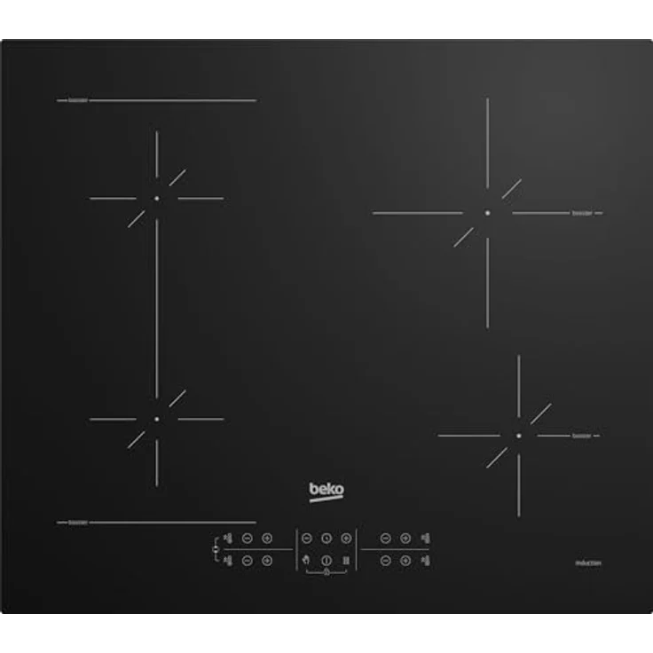 Beko HII64200SFMT Induktionskochfeld, 4 Brenner, 60 x 52 cm, schwarz – Bild 1