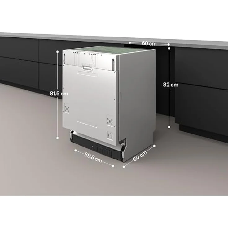 Klarstein Velaire, Vollintegrierte Spülmaschine 60cm mit 14 Plätzen, 6 Programmen, 42 dB, Energieeffizienz A, AquaStop – Bild 8