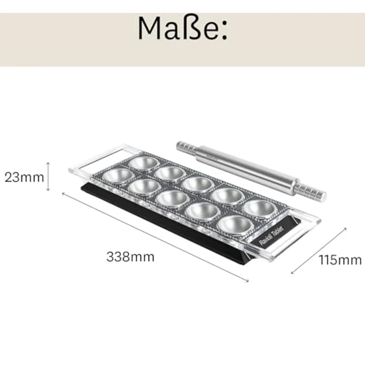 Marcato Ravioli Tablet Nudelform, Aluminium, 36 x 21 x 7 cm – Bild 8