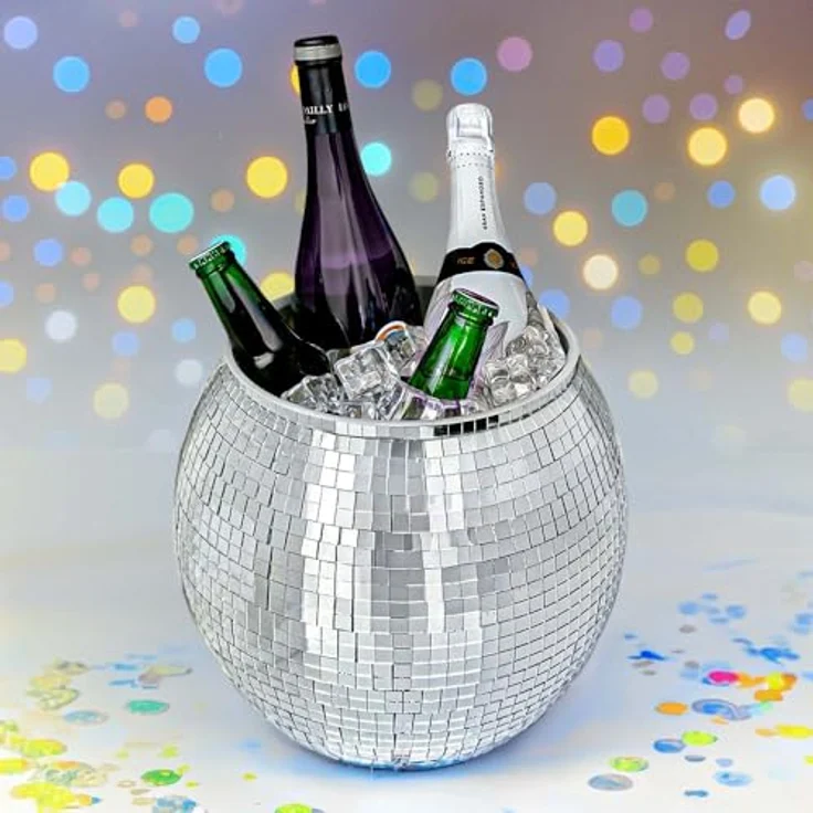 mikamax Eiskübel Discoball - Disco Ball Ice Bucket, Einzigartiges Design mit bunten Reflexionen – Bild 2
