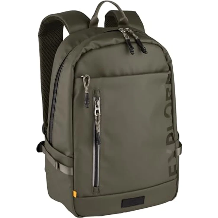 camel active Daypack Explore, Polyester Rucksack mit praktischem Stauraum für Reisen, schwarz – Bild 4