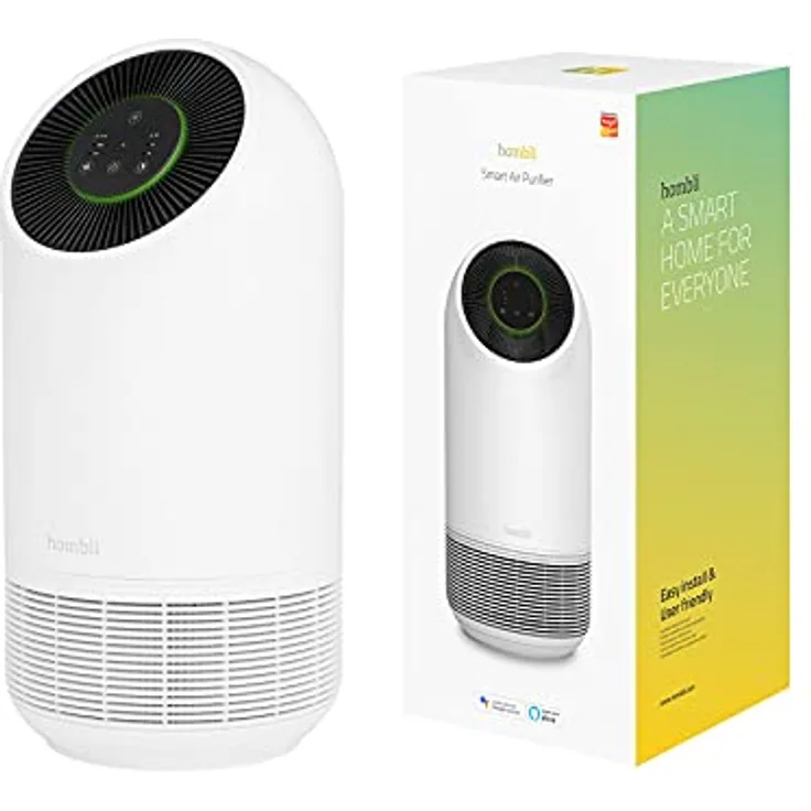 Hombli Smart Smart Air Purifier Luftreiniger, bis 25 m², CADR 90 m³-h, HEPA13, App- & Sprachsteuerung
