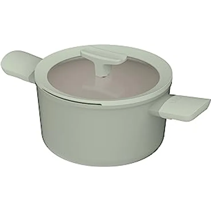 BergHOFF Leo Balance Kochtopf (20cm) - induktion Suppentopf mit Deckel - non stick pot mit CeraGreen-Beschichtung - Moonmist