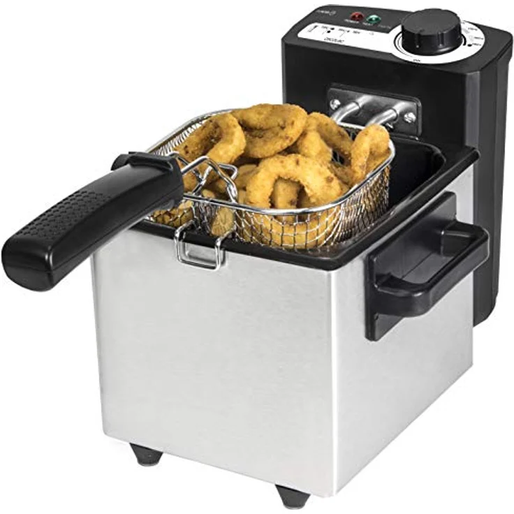 Cecotec Fritteuse CleanFry - 1,5-3L, Temperatur bis 190 ªC, Wanne ist Geschirrspühlmaschinen tauglich, Filter OilCleaner. 1,5 L, Grau – Bild 2