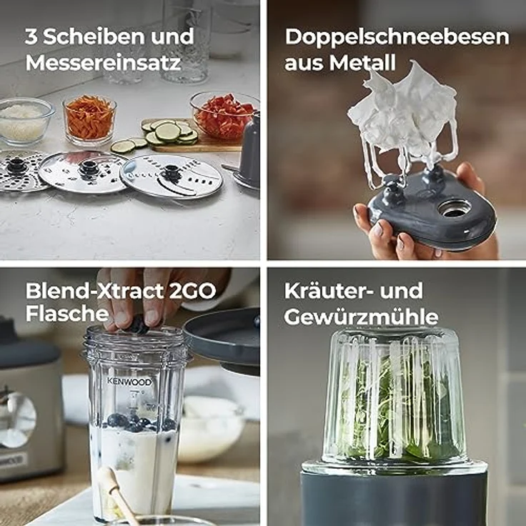 Kenwood Multipro Compact+ FDM316SS Kompakt Küchenmaschine, Edelstahl – Bild 6