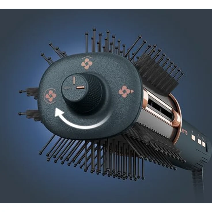 Rowenta Air Brush 3D UB9720E0, Heißluftbürste mit Temperatur- und Geschwindigkeitsregulierung, inkl. Reinigungsbürste, schwarz – Bild 3