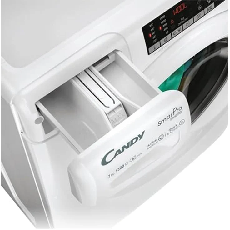 Candy CO4 374TWM6/1-S, Frontlader Waschmaschine mit 7 kg Kapazität, 1300 RPM, energieeffizient Klasse A, Weiß – Bild 9