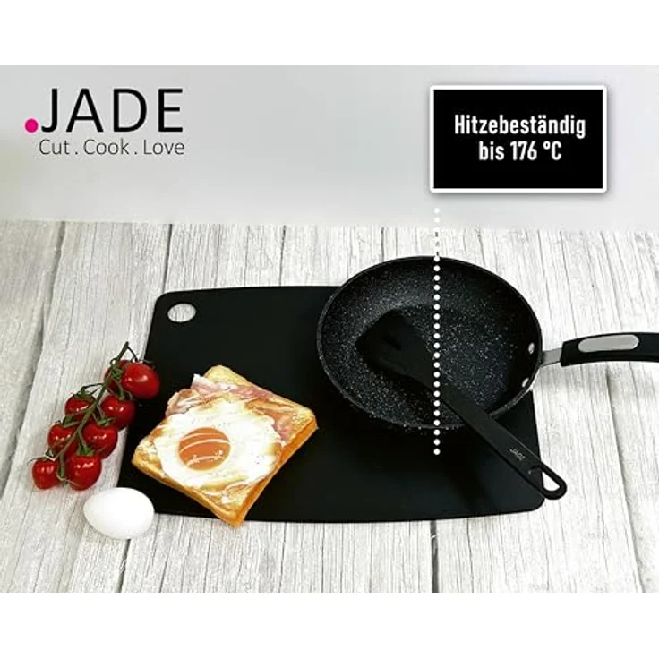 JADE Schneidebrett 'Gourmet Kitchen' 44 x 32 5 cm schwarz – Bild 6