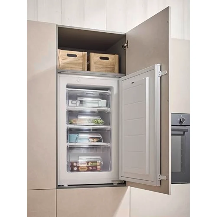 Respekta GS88-11, Einbaugefrierschrank mit 77 Litern, 4 Gefrierschubladen, 39 dB Geräuschpegel, Energieeffizienzklasse E – Bild 3
