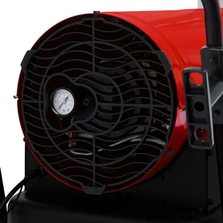 EBERTH Heizkanone 20 kW Indirekt, Heizgebläse Diesel/Öl mit Abgasrohr, Thermostat, 750 m³/h Luftdurchsatz, 19 L Tank, Überhitzungsschutz, Flammensicherung, Ölheizung, Dieselkanone – Bild 3