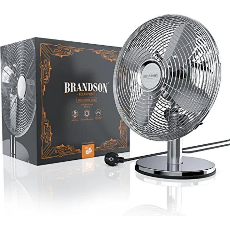 Brandson Tischventilator Design Retro - Ventilator mit 3 Geschwindigkeitsstufen - mobiler Lüfter - – Bild 8