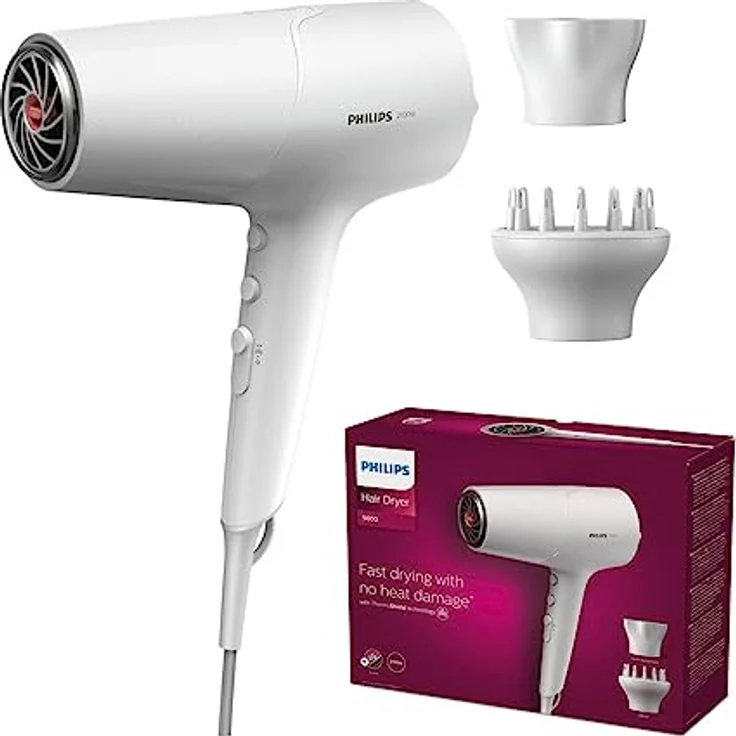 Philips Haartrockner Series 5000 mit Thermoshield Technologie, 2.100W, 6 Heiz- und Geschwindigkeitsstufen (Modell BHD500/20) – Bild 1