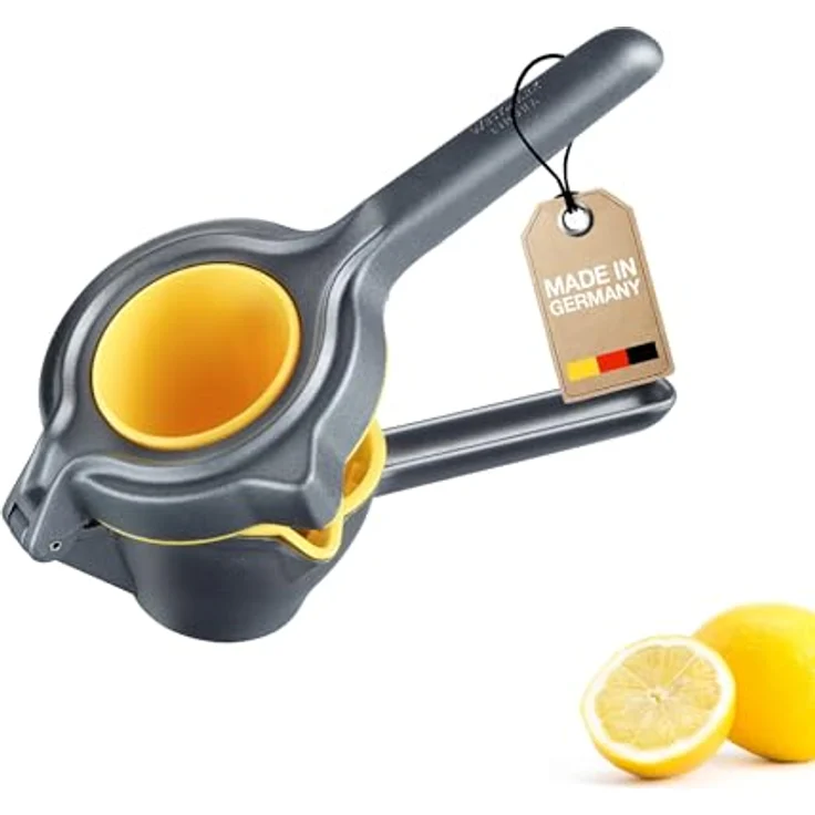 Westmark Zitronenpresse Limona Black Edition – Manuelle Zitruspresse für Zitronen, Limetten & kleine Orangen in Anthrazit mit ergonomischem Hebelmechanismus und stabiler Pressschale – Bild 1