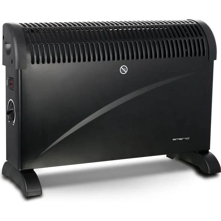 Emerio Konvektor Heizung CH-121858.3, 2000W, für Räume bis 18 m², 3 Heizstufen, Überhitzungsschutz, schwarz
