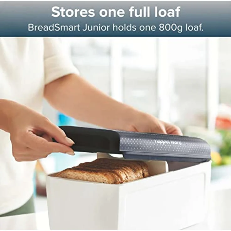 Tupperware BreadSmart Junior – Innovativer Brotkasten hält Backwaren länger frisch – Küchenaufbewahrungsbox für Brot, Gebäck und Croissants – Basisdesign verbessert die Belüftung und den Luftstrom – Bild 3