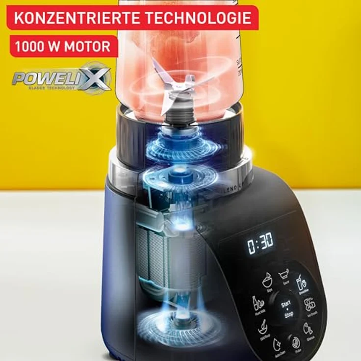Tefal Standmixer BL19H4 Blend Up, 1000 W, 8 automatische Programme, kompakt, Silence-Modus – Bild 4
