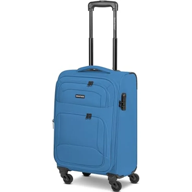 SMARTBOX Weichgepäck Kabinen-Koffer für Damen & Herren | Kleiner Cabin-Trolley 36 x 23 x 57 cm | 4 Rollen & Zahlenschloss | erweiterbar mit Dehnfalte | leichte 2,6 kg (Edition 04)
