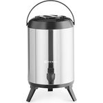 Hendi Wasserspender 9L, Edelstahl mit Polyurethan-Schaumisolierung, tropffreier Ablasshahn, geeignet für heißes und kaltes Wasser
