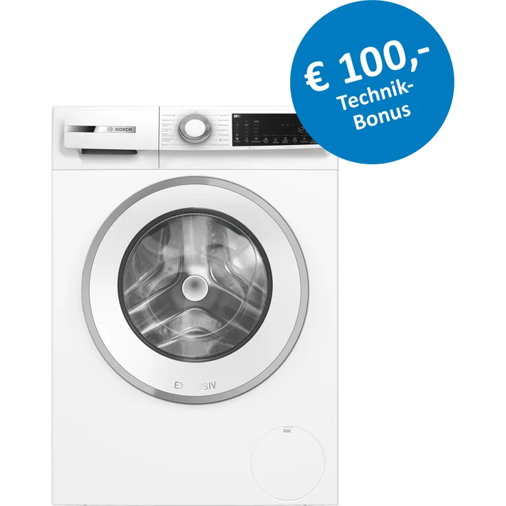 Bosch Exclusiv WGJ24409, Frontlader Waschmaschine mit 9 kg Fassungsvermögen und 1400 U/min, mit Iron Assist