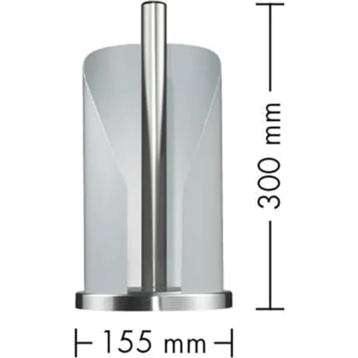 WESCO Küchenrollenhalter, Papierrollenhalter aus Edelstahl und lackiertem Stahlblech, Höhe ca. 30 cm, für Küchenpapierrollen oder 2-3 Toilettenpapierrollen – Bild 6