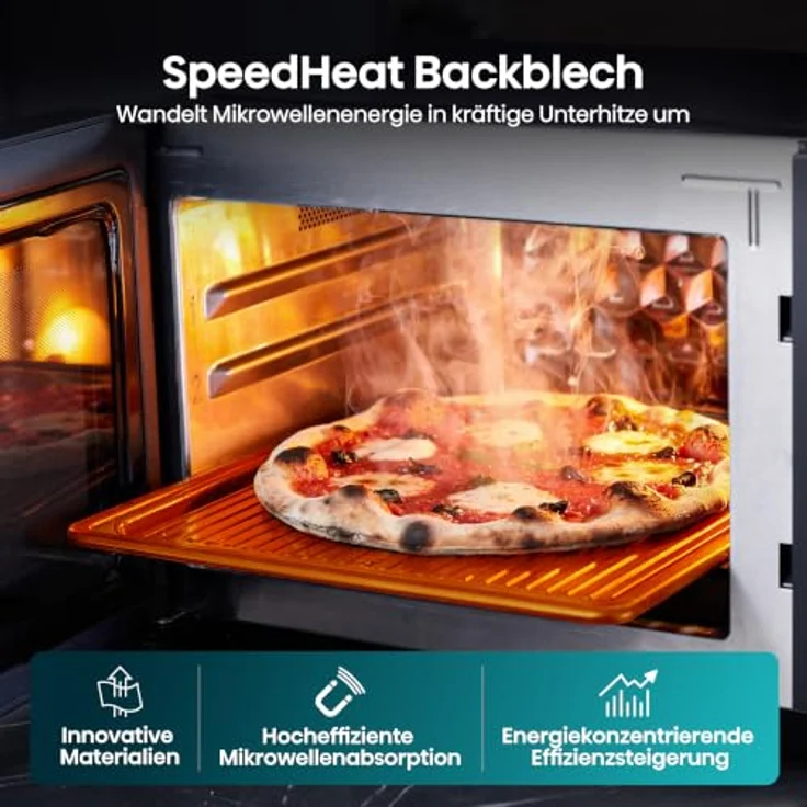 Hisense H28SO1 SpeedOven 7-in-1 Multifunktionsofen mit InstantBake, 3300 W, Heißluftfritteuse, Mikrowelle und Pizzafunktion – Bild 10