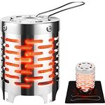 EVOCAMP Heizaufsatz inkl. Campingkocher mit Tragetasche und 20x20cm feuerfeste Unterlage, ideal als Zeltheizung und Campingheizung, Aufsatz für Campingkocher mit Gas, Gasheizung Aufsatz für Camping