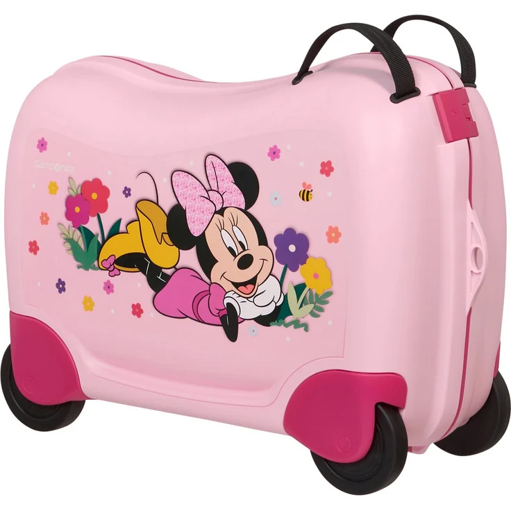 Samsonite DREAM2GO DISNEY Kinderkoffer, Minnie Flower Power, Ride-On Koffer mit 4 Rollen