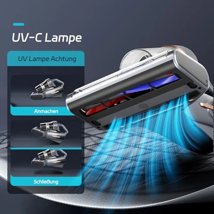 Jimmy Handstaubsauger BX7 Pro Max 16000Pa, Graphen-Heizung, UV-Sterilisation, 6-stufiges Filtersystem, grau/schwarz – Bild 5