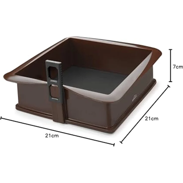 LACOR Demontierbar Cuadrat Schimmel, Silikon, Braun, 21 cm – Bild 9