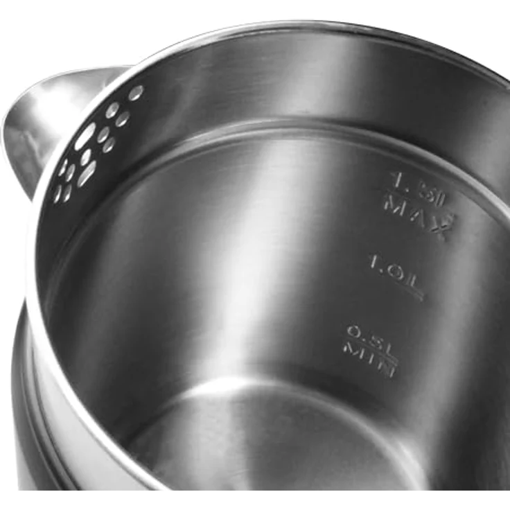 Rohnson Wasserkocher R-7800, 1.5L Edelstahl, Doppelwand-Design, digitales LED-Display, 6 Temperaturstufen, 360° Drehbasis, Warmhaltefunktion, automatische Abschaltung, abnehmbarer Deckel, verstecktes Heizelement – Bild 5