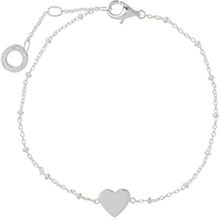 Thomas Sabo Armband Herz mit Kugel silber, 925 Sterlingsilber, 16-19 cm Länge – Bild 1