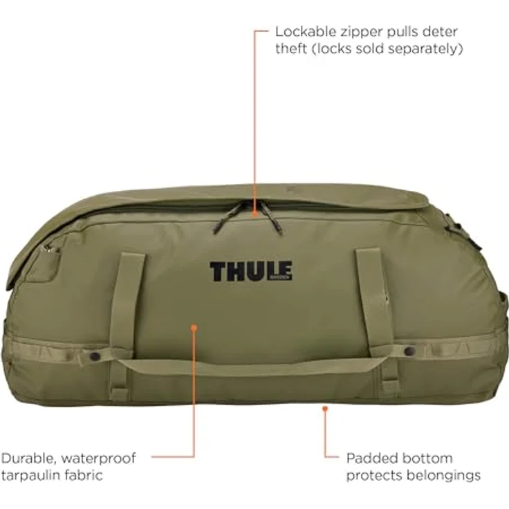 Thule Chasm Weekender Reisetasche 86 cm, olivine, 100% Polyester, ideal für Reisen und Sport – Bild 3