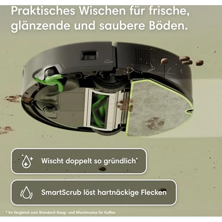 iRobot Roomba Combo 115, Roboter Staubsauger mit 15.000 Pa Saugleistung und Wischfunktion, Schwarz – Bild 4