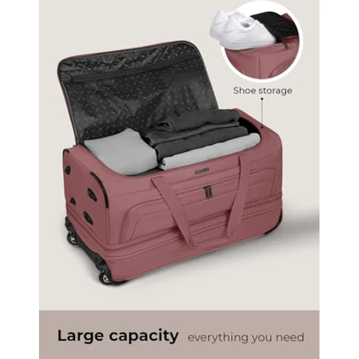 Redolz Duffle Essentials 2-Rollen Reisetasche 70 cm L mit Dehnfalte rose – Bild 2