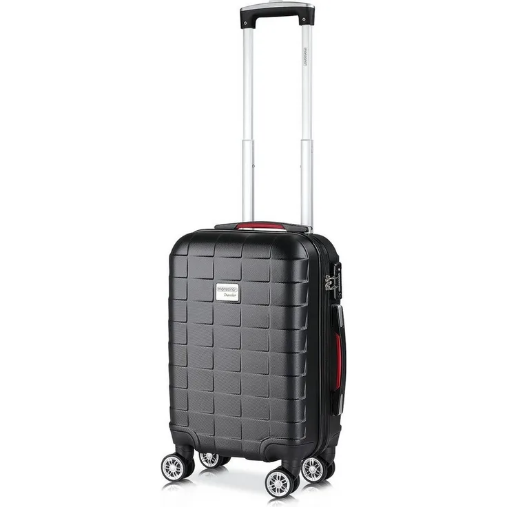 monzana Hartschalen-Trolley Exopack Line, 4 Rollen mit TSA-Sicherheitsschloss, abteilbarem Innenraum, 360° Rollensystem - Blau - Preisvergleich