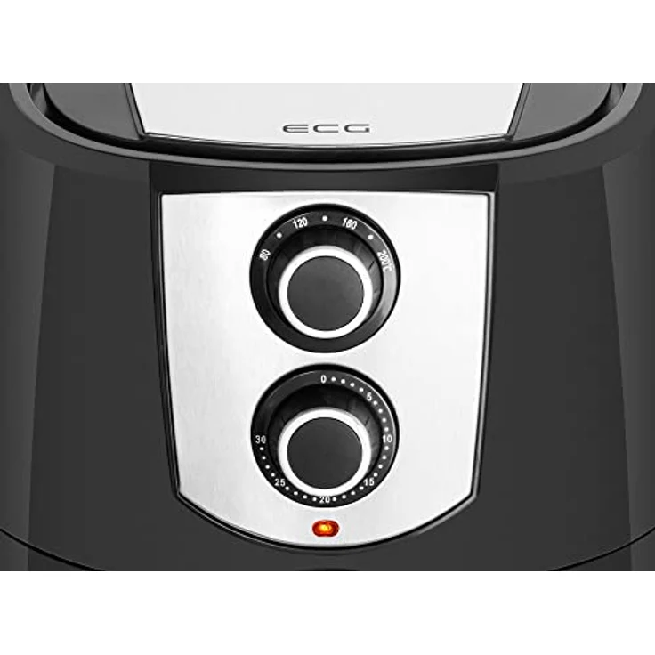 ECG AF 3501 Crispy Heißluftfritteuse, ohne Öl, 1400 W, Fassungsvermögen 3,5 l, Temperatureinstellung, Variable Zeiteinstellung bis zu 30 min, Automatische Abschaltung, Interner abnehmbarer Korb mit Antihaftbeschichtung, Wärmeanzeige, schwarz – Bild 6